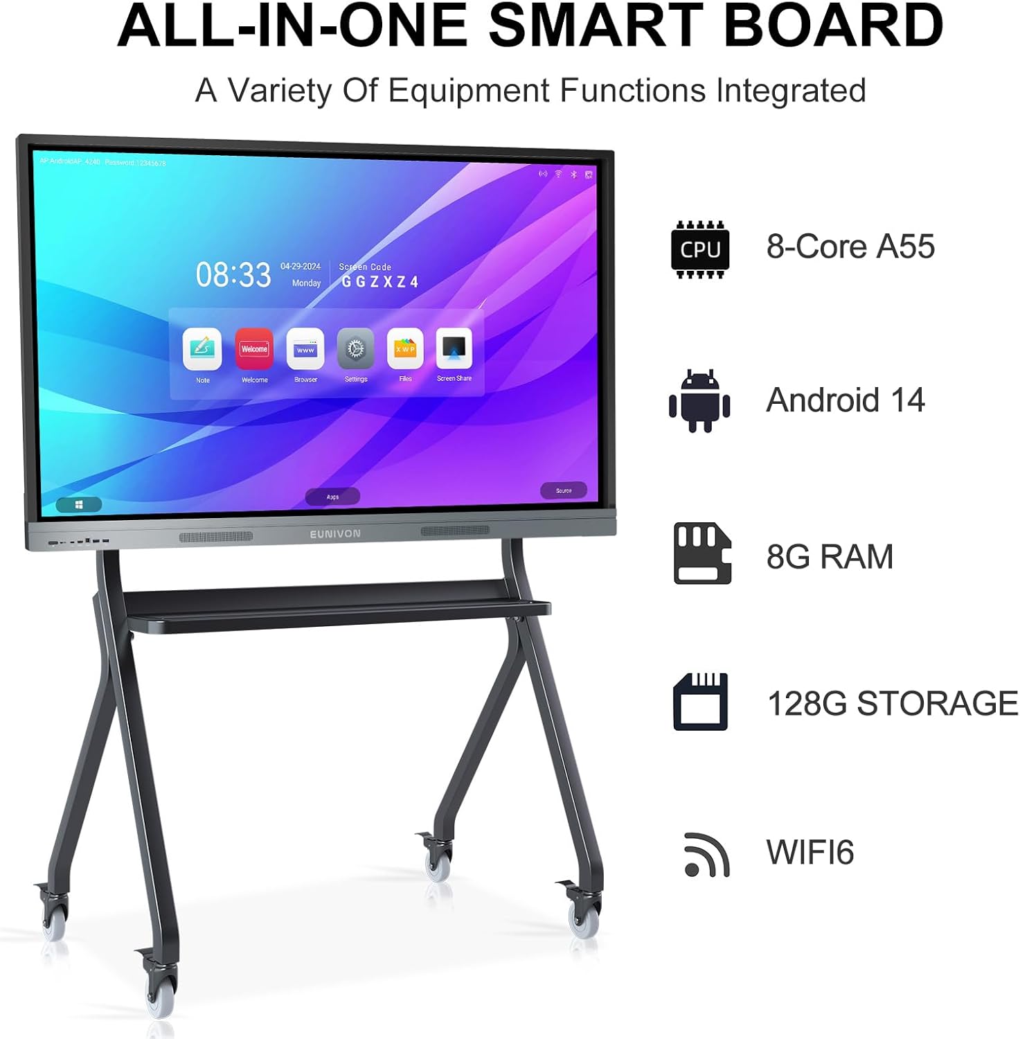 EV5S 55" 4K UHD Smart Whiteboard - Image 2