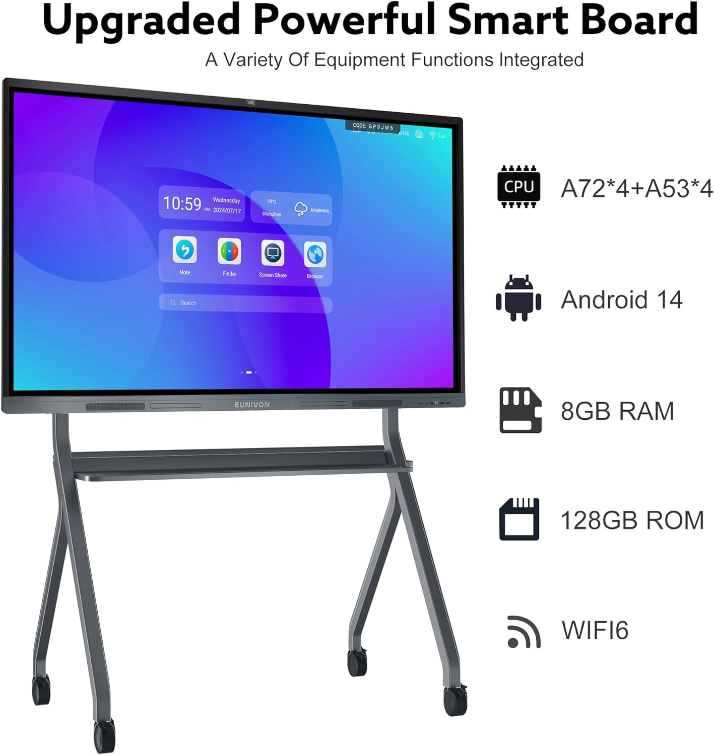 EV7S 65" 4K UHD Interactive Smart Whiteboard - Image 3